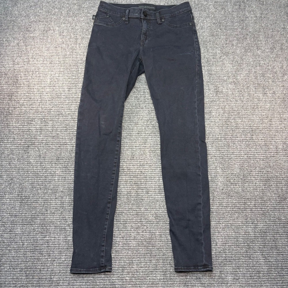 Rock & Republic Kashmiere Womens Skinny Jeans Black Size 10M R010298 Denim Pants